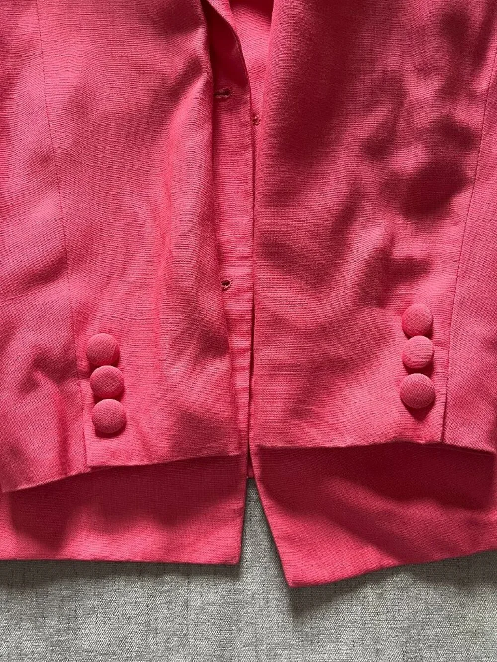 Vintage Christian Dior Blazer Women 12 Pink Rayon Sports Coat Button READ